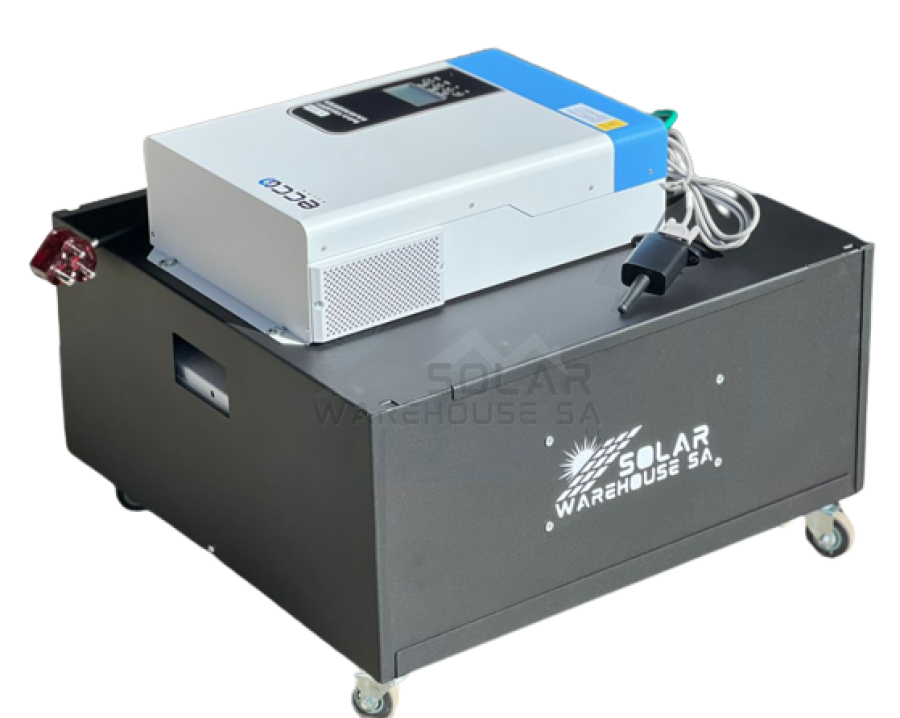 Ecco 5500VA / 5500W Solar Ready Hybrid Inverter Trolley 5.43 KWh A-Grade Lithium Battery