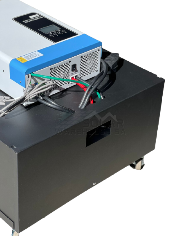 Ecco 5500VA / 5500W Solar Ready Hybrid Inverter Trolley 5.43 KWh A-Grade Lithium Battery