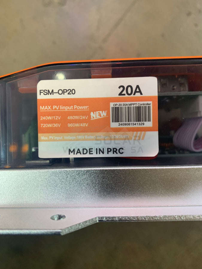 Fivestar- FSM- 20A MPPT Solar Charge Controller (12-48v)
