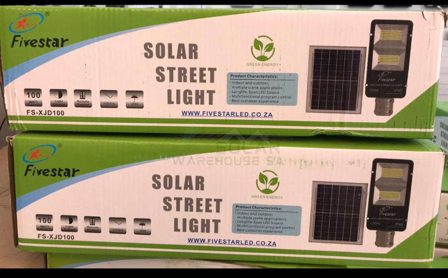 Fivestar Solar Street Light With Remote & Pole 200W