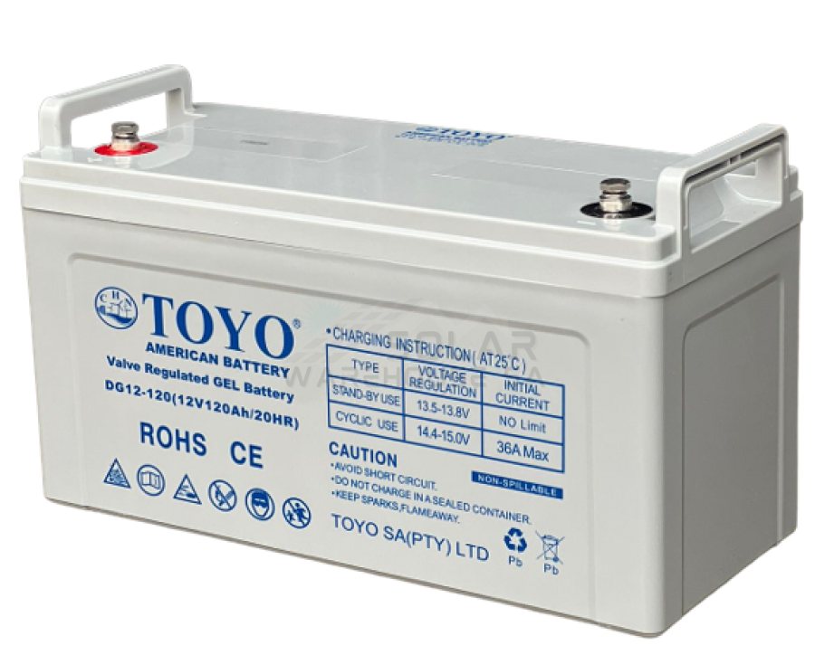 Gel Battery 120 Ah Gel Battery 12V - Toyo American Battery Standard Size