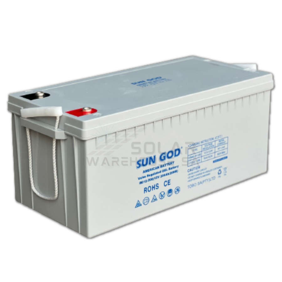 Gel Battery 200 Ah 12v Sun God American Gel Battery