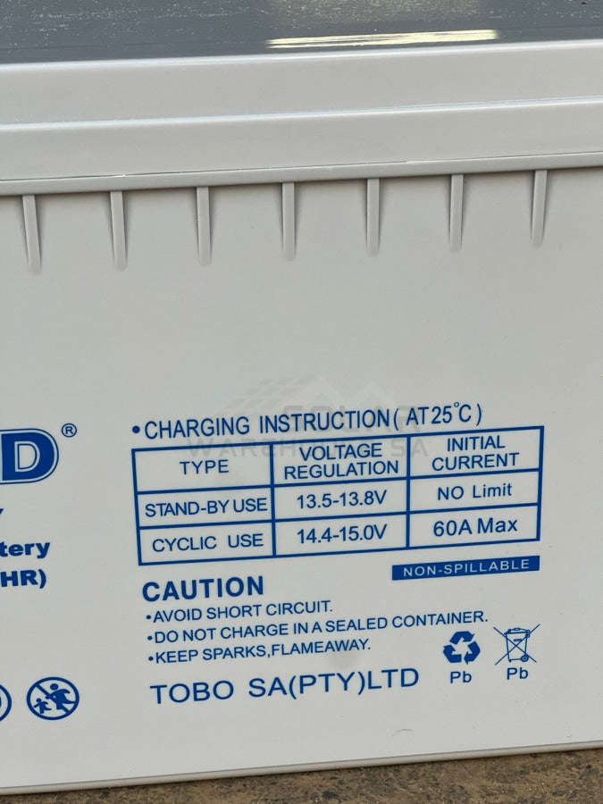 Gel Battery 200 Ah 12v Sun God American Gel Battery