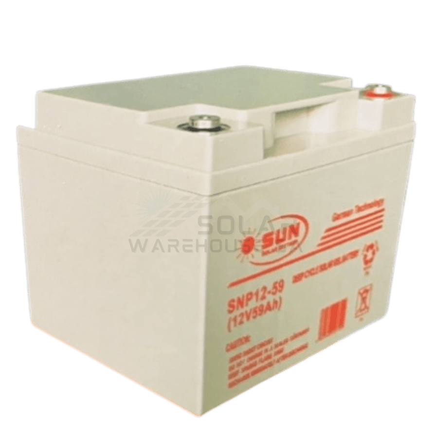 Gel Battery 59 Ah Gel Battery 12V - Sun Solar German Battery