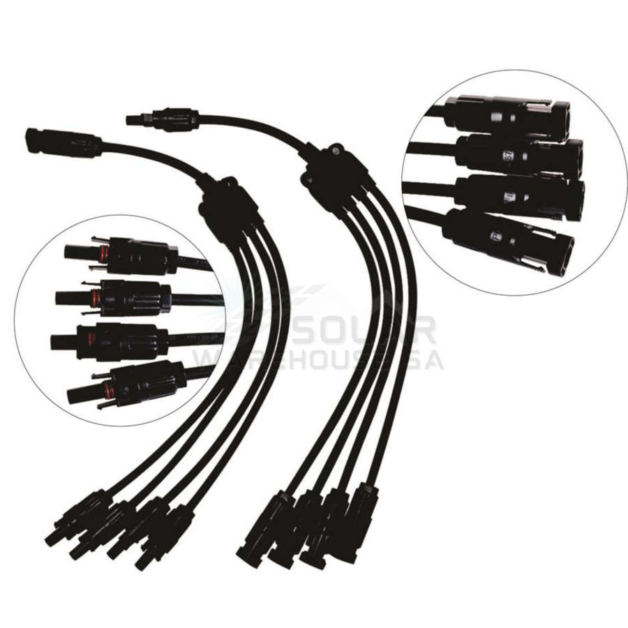 MC4 Y Connector 4 Way To 1 Way Solar