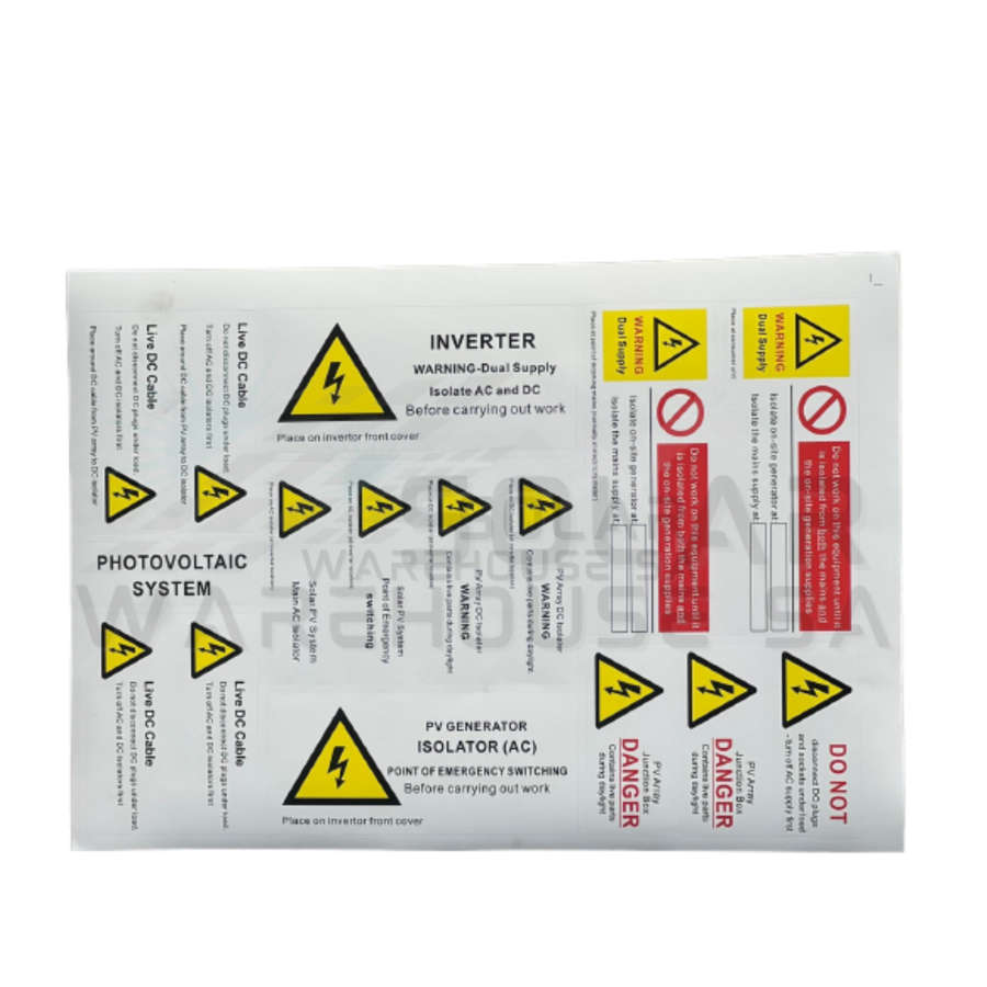 Solar Installation Stickers / Labels