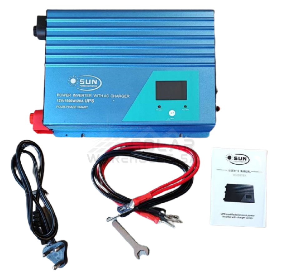Sun Solar S-4015 1500Watt 12v DC to 220v AC Modified Sine Wave With Charger