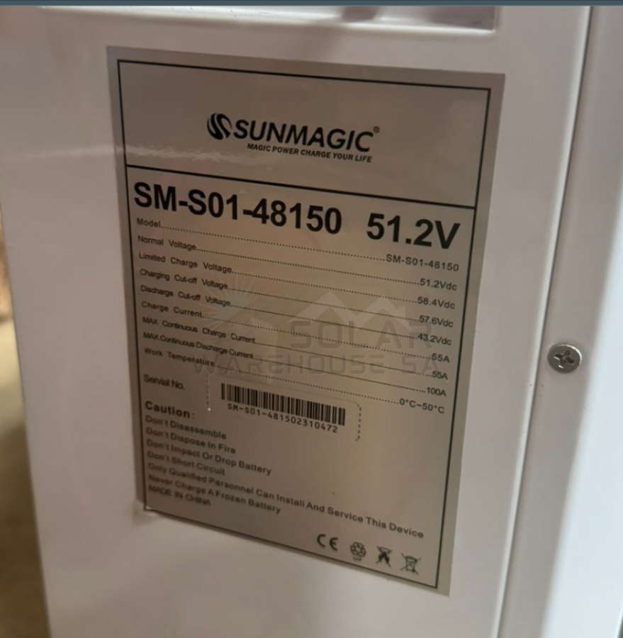 Sunmagic 51.2V 150AH 7.68Kwh Lithium Battery
