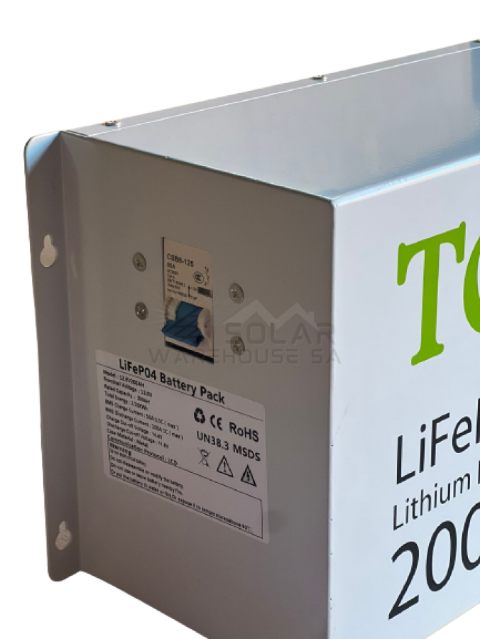 Tobo 12v 200AH 2.56kWh Lithium Battery LifeP04 Battery(Wall Mount)