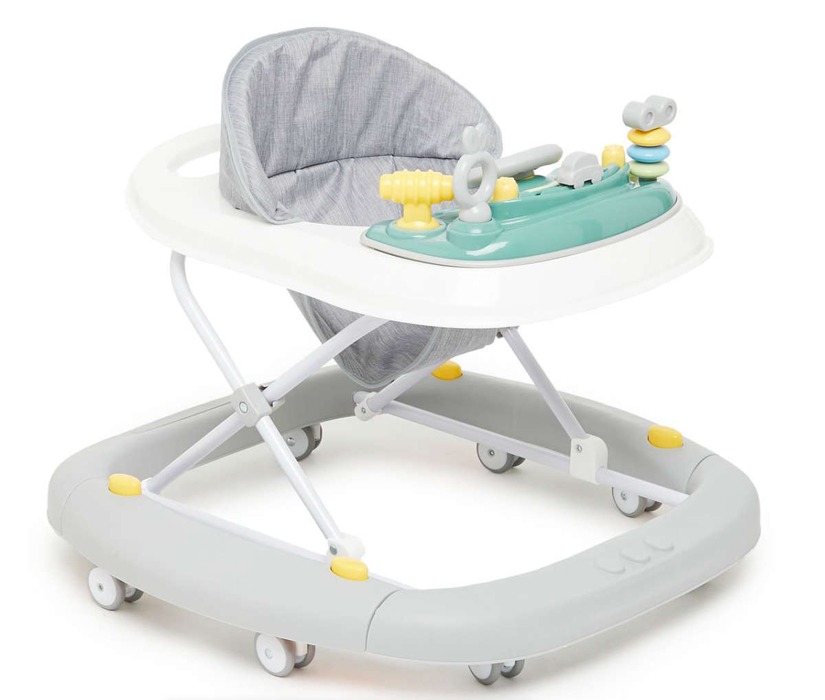 Baby Walker with Lights & Sound - Mint & Grey