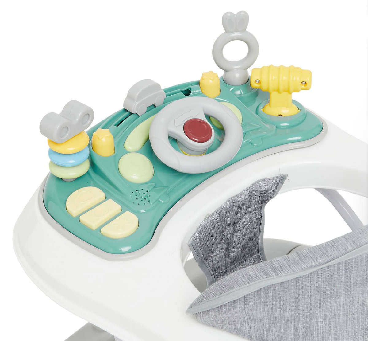 Baby Walker with Lights & Sound - Mint & Grey
