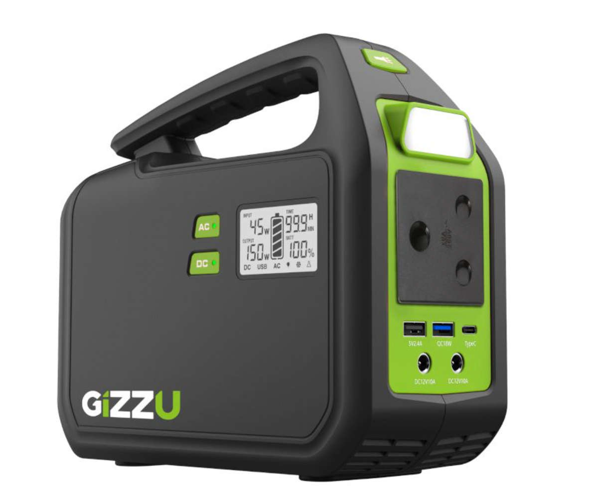 Gizzu 150W 155Wh Portable Power Station 1 x 3 Prong SA Plug Point (New, open-box item)