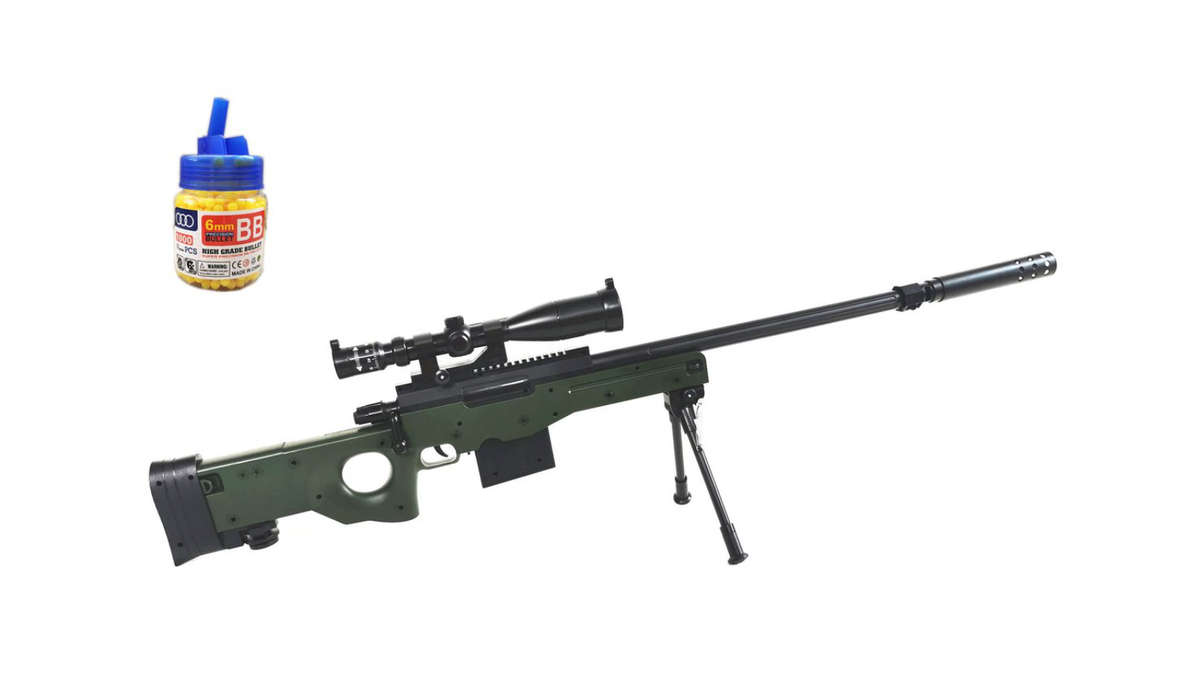 Airsoft Plastic AWM Rifle Sniper BB Toy Gun 1.09m In Length +BB Pellet