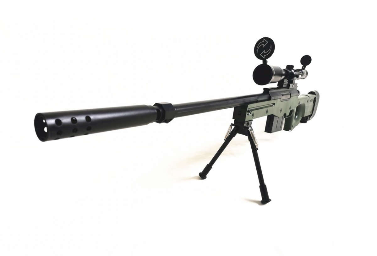 Airsoft Plastic AWM Rifle Sniper BB Toy Gun 1.09m In Length +BB Pellet