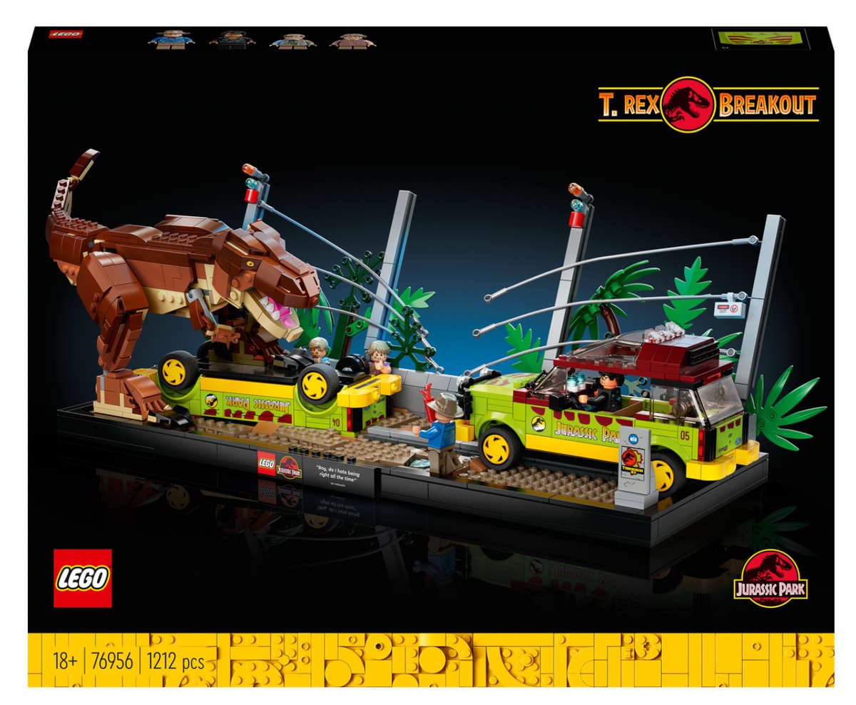 LEGO Jurassic Park T. rex Breakout 76956 Building Kit (1,212 Pieces)