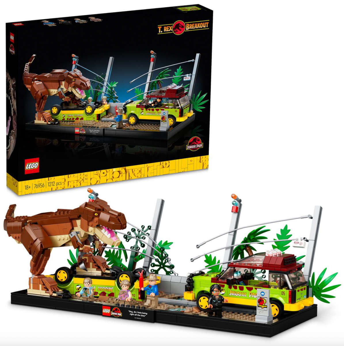 LEGO Jurassic Park T. rex Breakout 76956 Building Kit (1,212 Pieces)