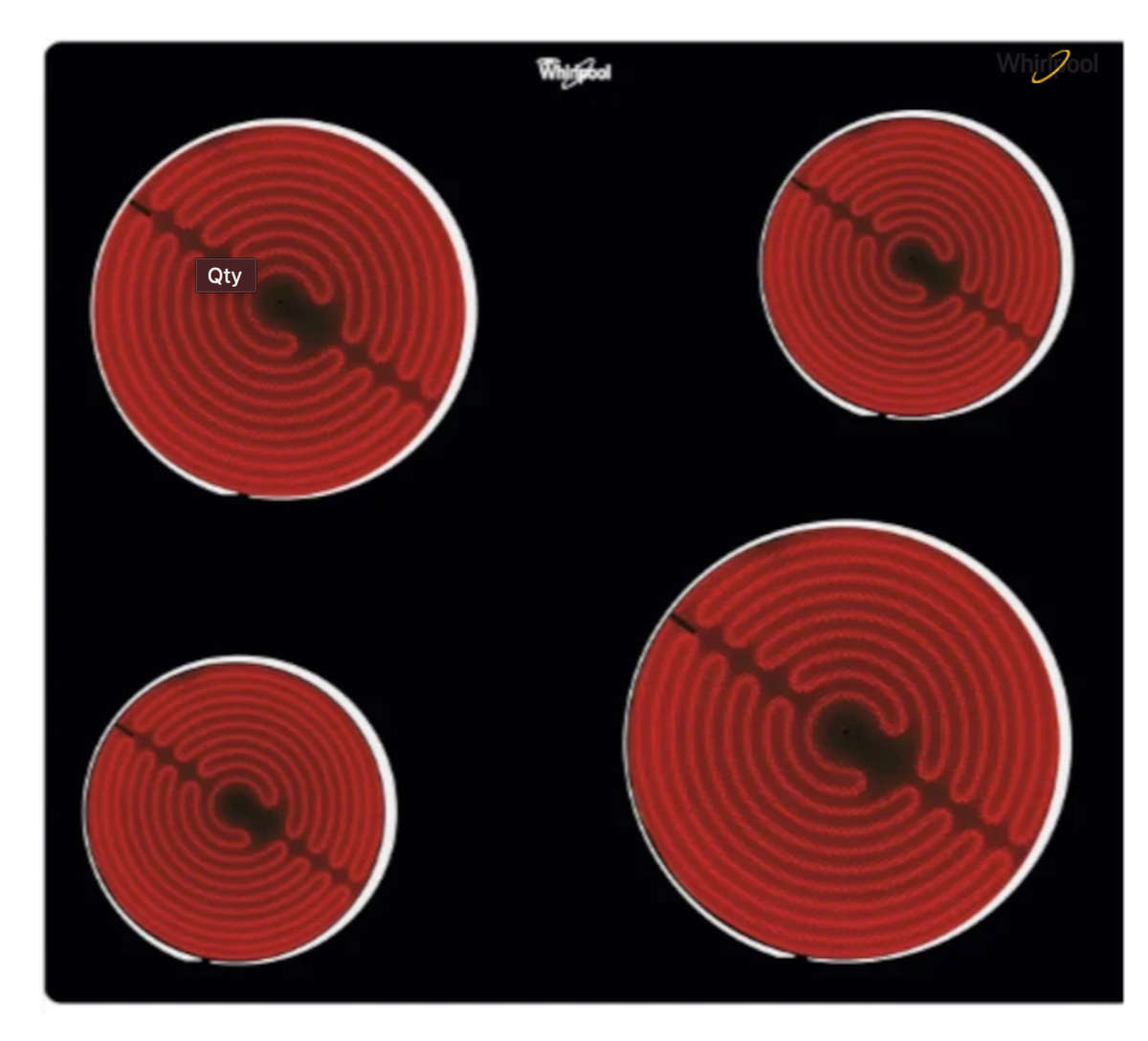 WHIRLPOOL Electric Hob AKT109NE