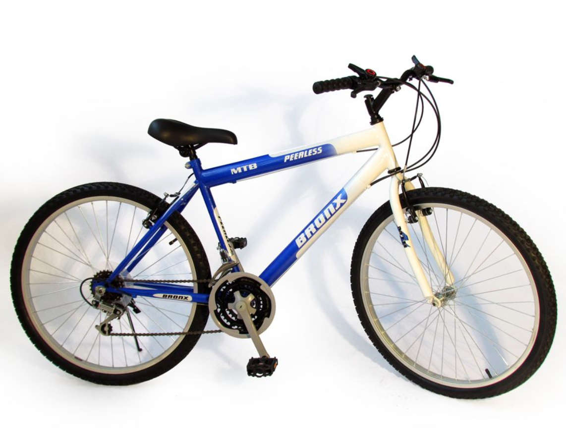 White and Blue Bronx 26" Road Bike 21 Friction Gear System (New, box is damaged)