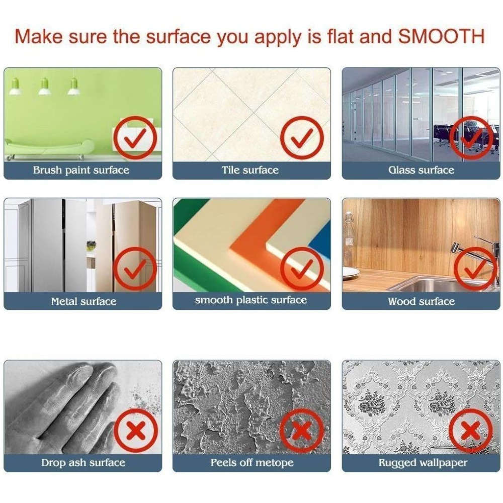 2M Self-Adhesive Whiteboard Wallpaper - 45x200cm Vinyl with Free Dry Marker