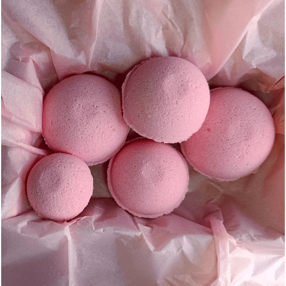 Raspberry Éclat Bath Bombs - 5 Pack
