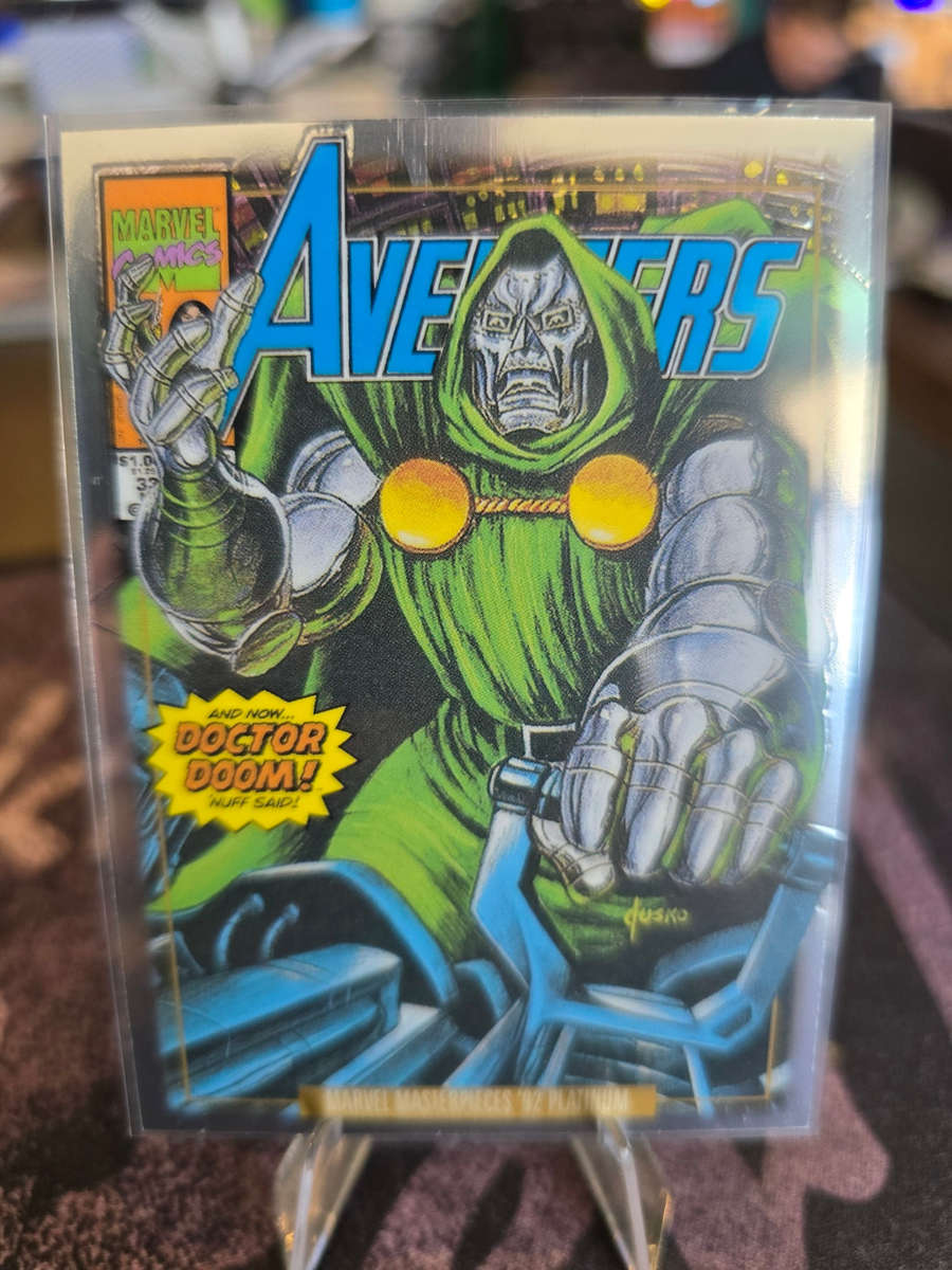 2024 Sky Box Marvel Masterpieces '92 Platinum - Doctor Doom V-26 - Base Variant Cover
