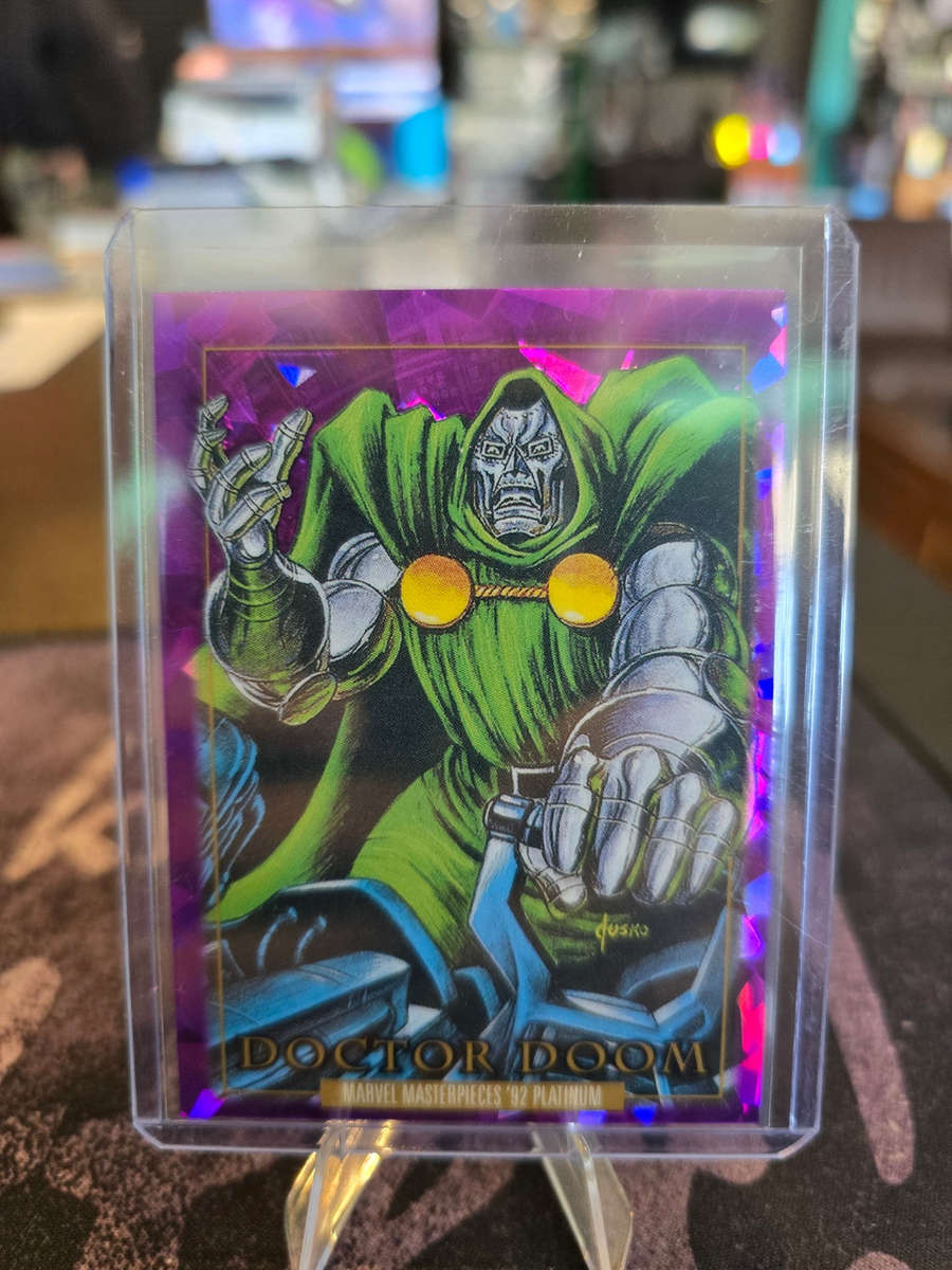 2024 Sky Box Marvel Masterpieces '92 Platinum - Doctor Doom 92 - Purple Crystals