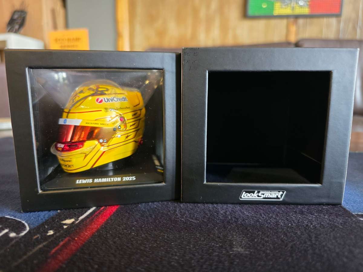 Formula 1 Official - Scuderia Ferrari 1/5 Mini Helmet - Signed By Lewis Hamilton (With Certificate)