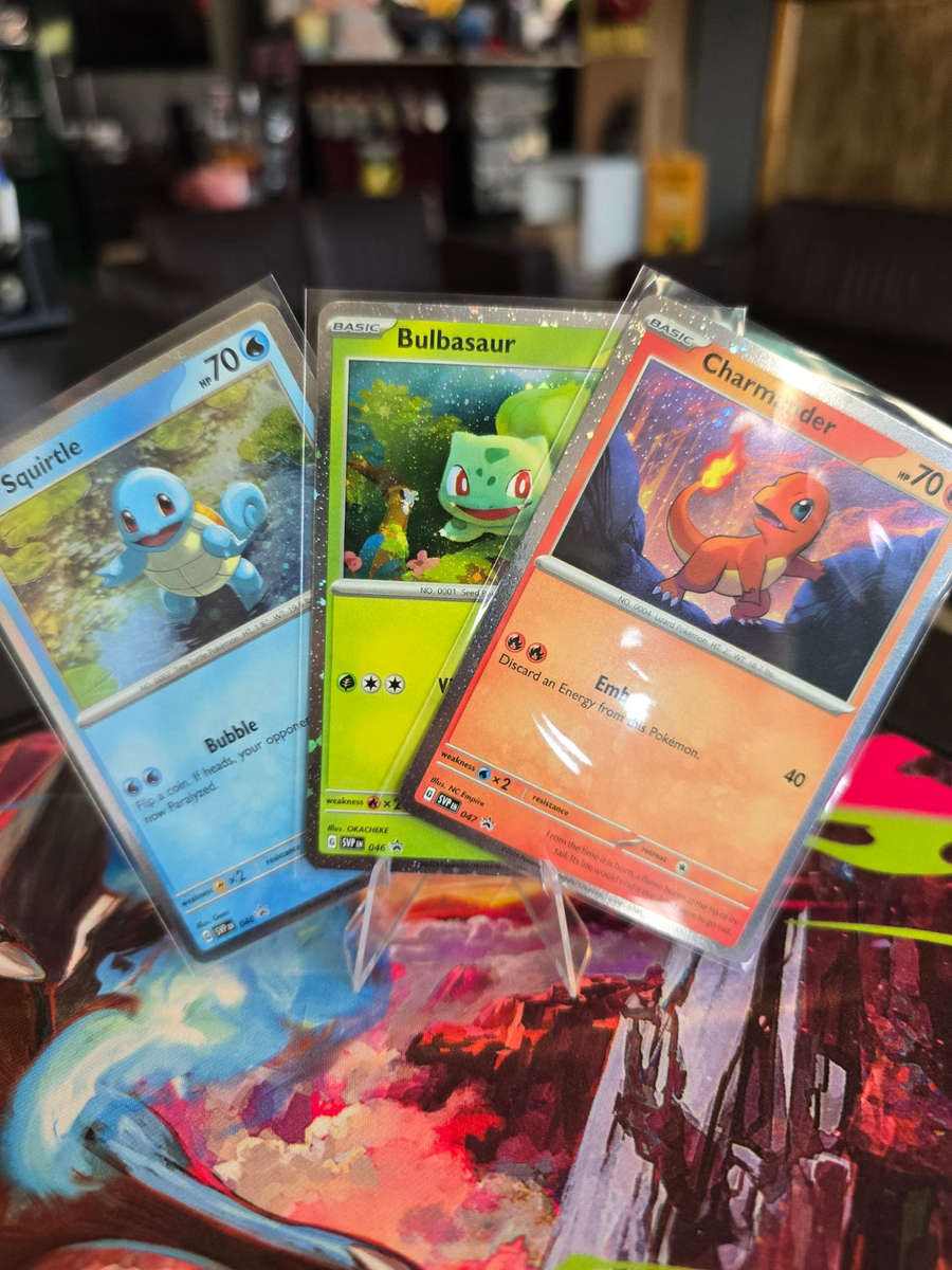 Pokémon - Promo 3 Card Set, Charmander, Bulbasaur & Squirtle (NM)