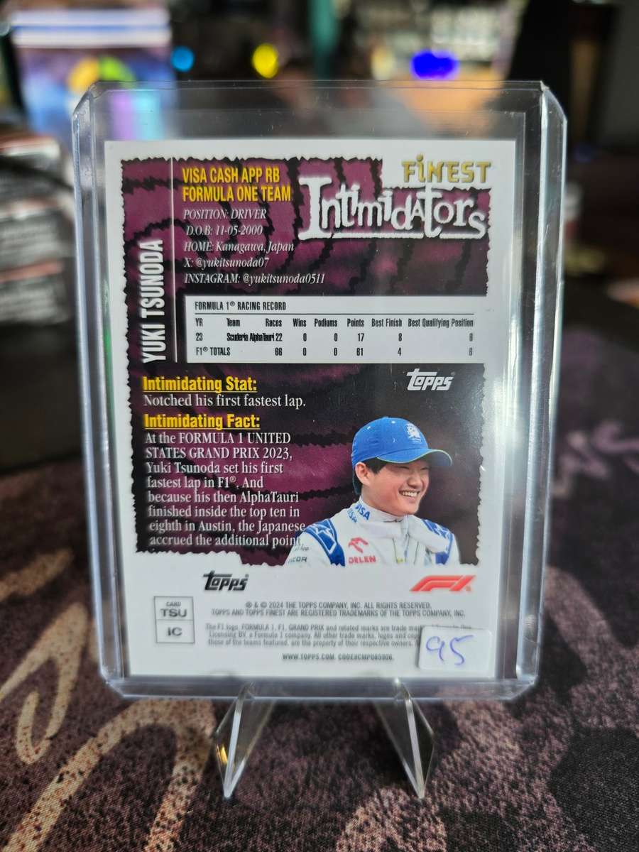 Topps Finest 2024 Formula 1 - Yuki Tsunoda - Intimidators Checkerboard Insert