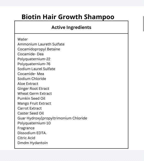 Biotin Hair Growth Shampoo