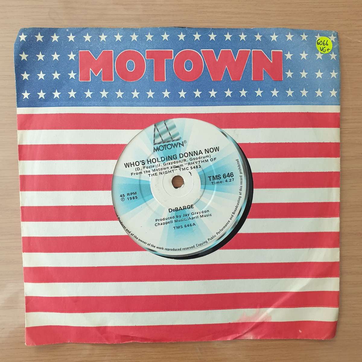 DeBarge  Who's Holding Donna Now - Vinyl 7" Record - Very-Good+ Quality (VG+) (verygoodplus)