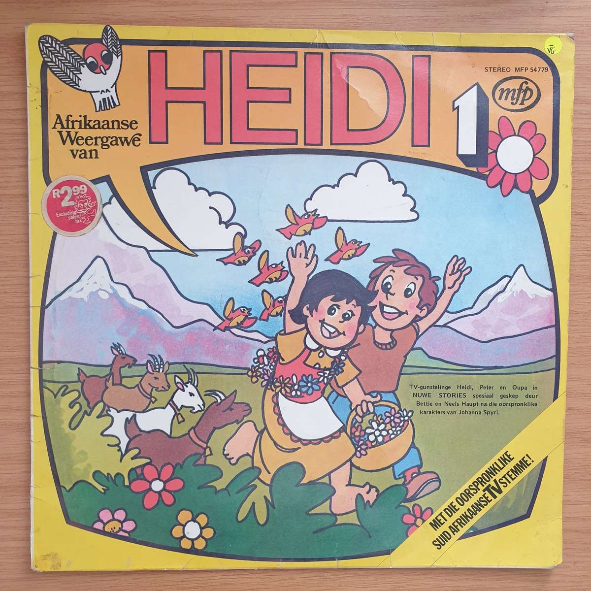 Heidi 1 - Afrikaanse Weergawe - Vinyl LP Record - Very-Good- Quality (VG-) (minus)