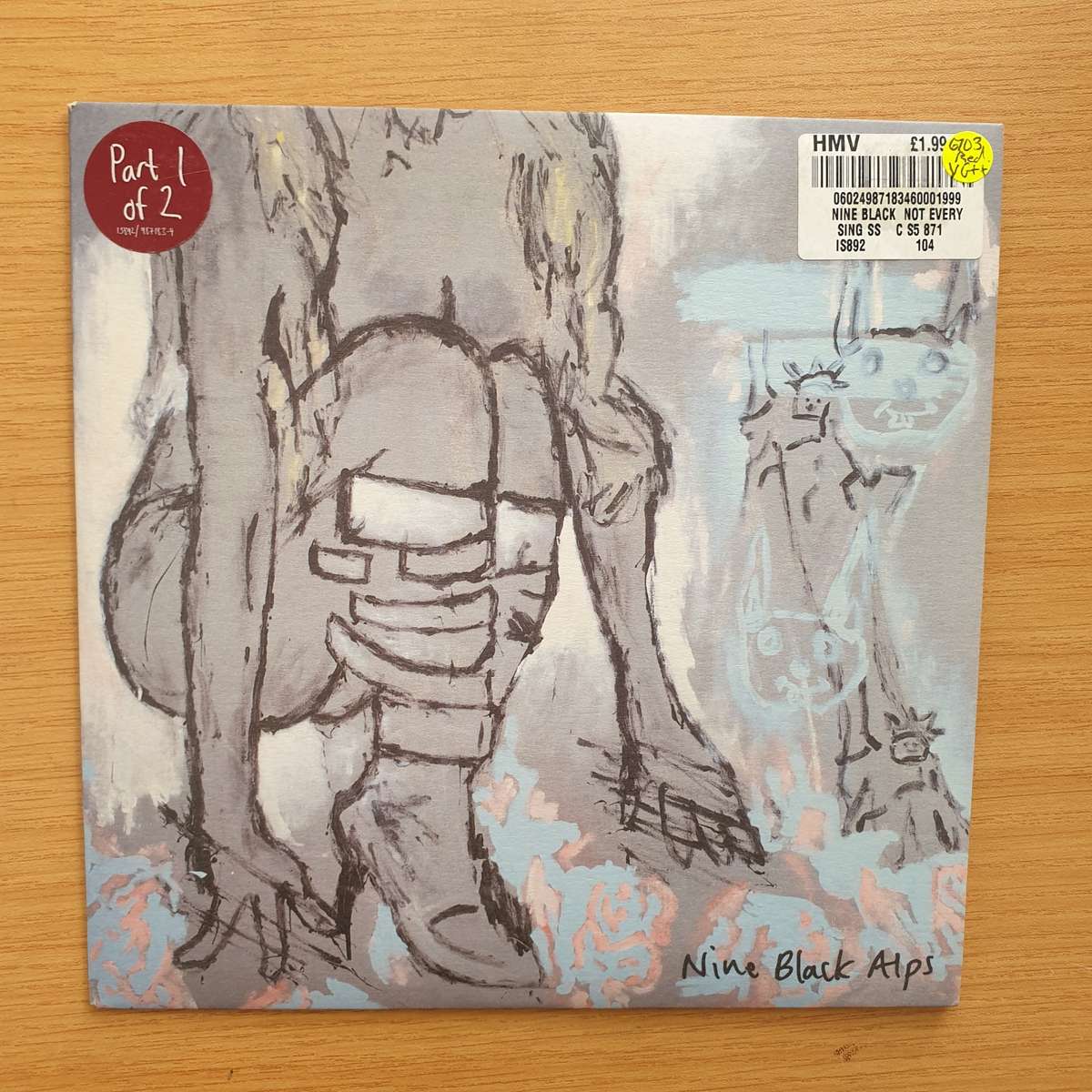 Nine Black Alps  Not Everyone/Get Even - Red Vinyl - Vinyl 7" Record - Very-Good+ Quality (VG+...