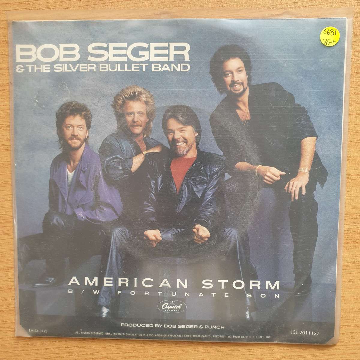 Bob Seger & The Silver Bullet Band  American Storm - Vinyl 7" Record - Very-Good+ Quality (VG+...