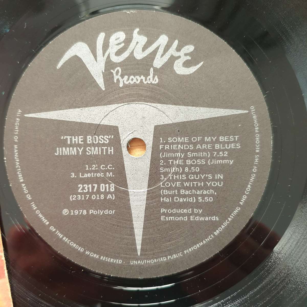 Jimmy Smith  The Boss (featuring George Benson) - Vinyl LP Record - Very-Good+ Quality (VG+)