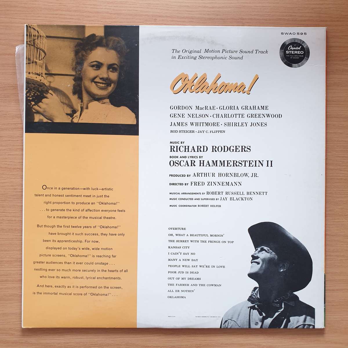 Rodgers And Hammerstein  Oklahoma (US Pressing) - Vinyl LP Record - Very-Good+ Quality (VG+)