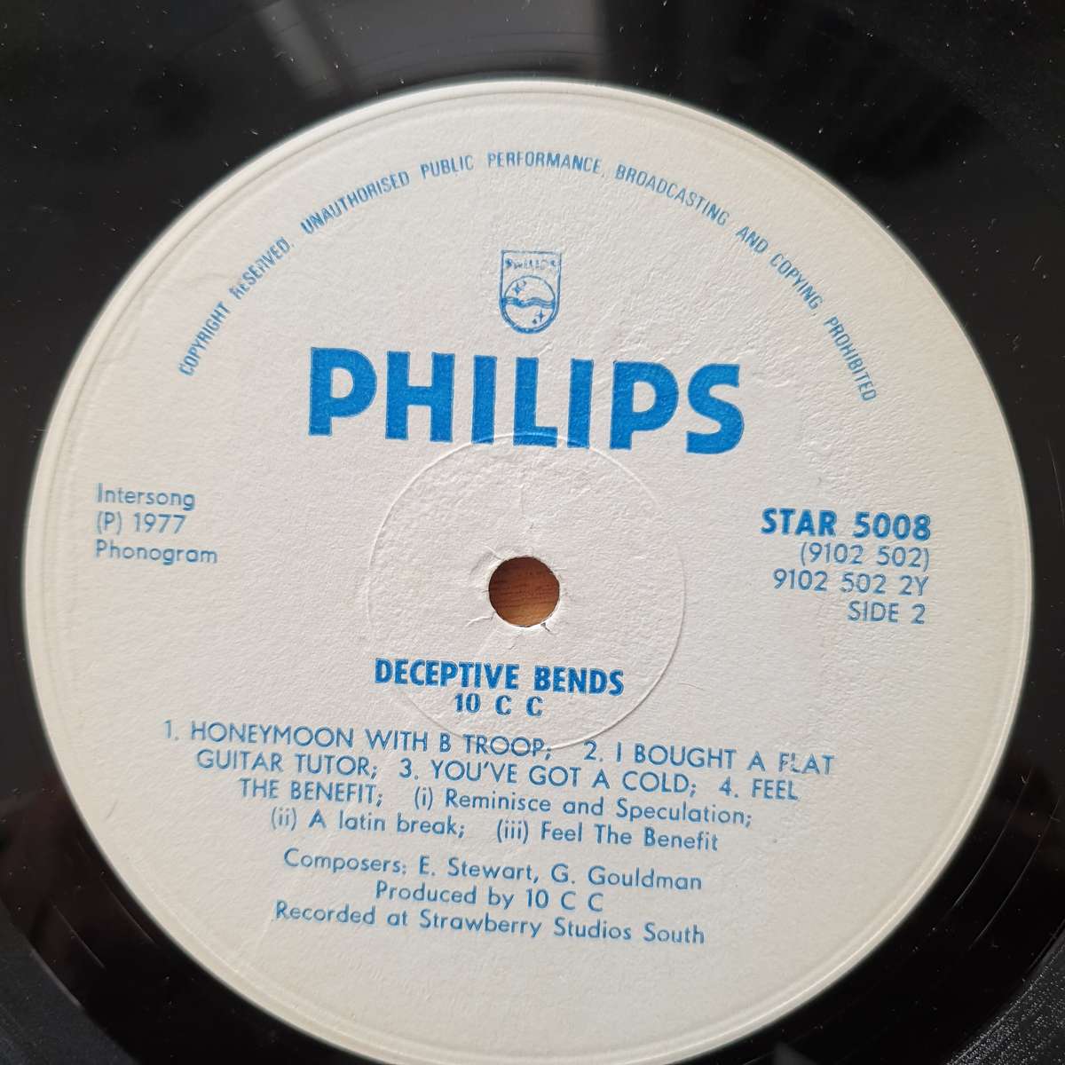 10cc - Deceptive Bends  (Rhodesia/Zimbabwe) (Rare Release) - Vinyl LP Record - Very-Good+ Quality...