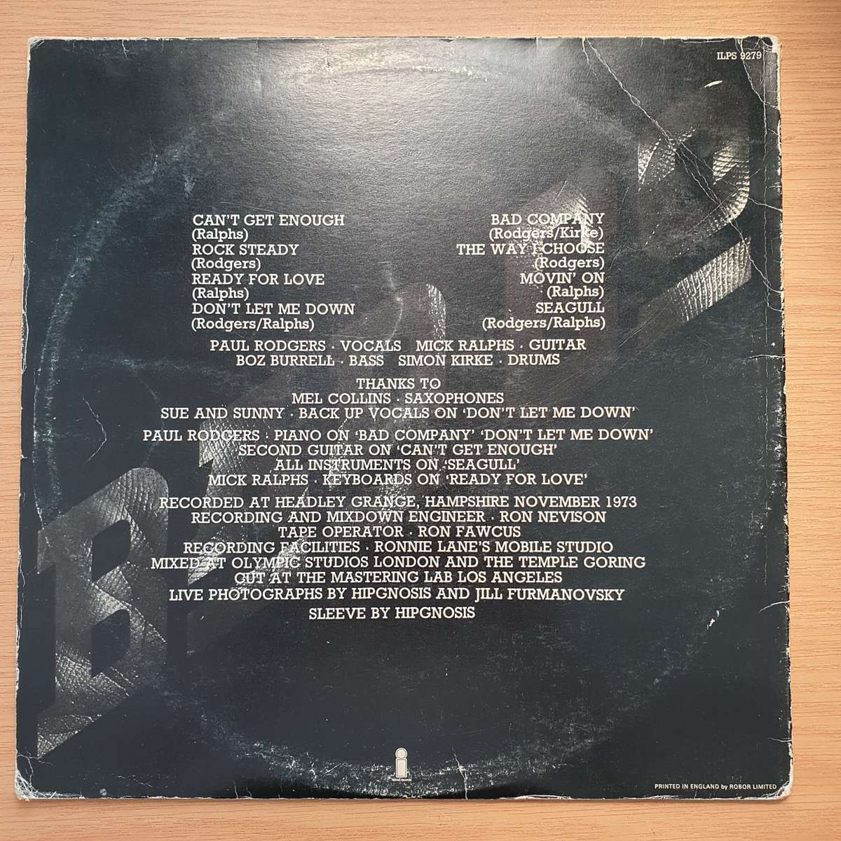 Bad Company  Bad Co  - Vinyl LP Record - Very-Good Quality (VG)  (verry)