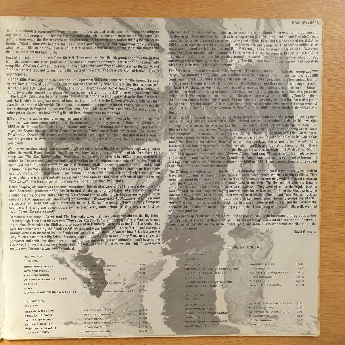 25 Hits Of The Big British Breakthrough - Double Vinyl LP Record  (VG+)