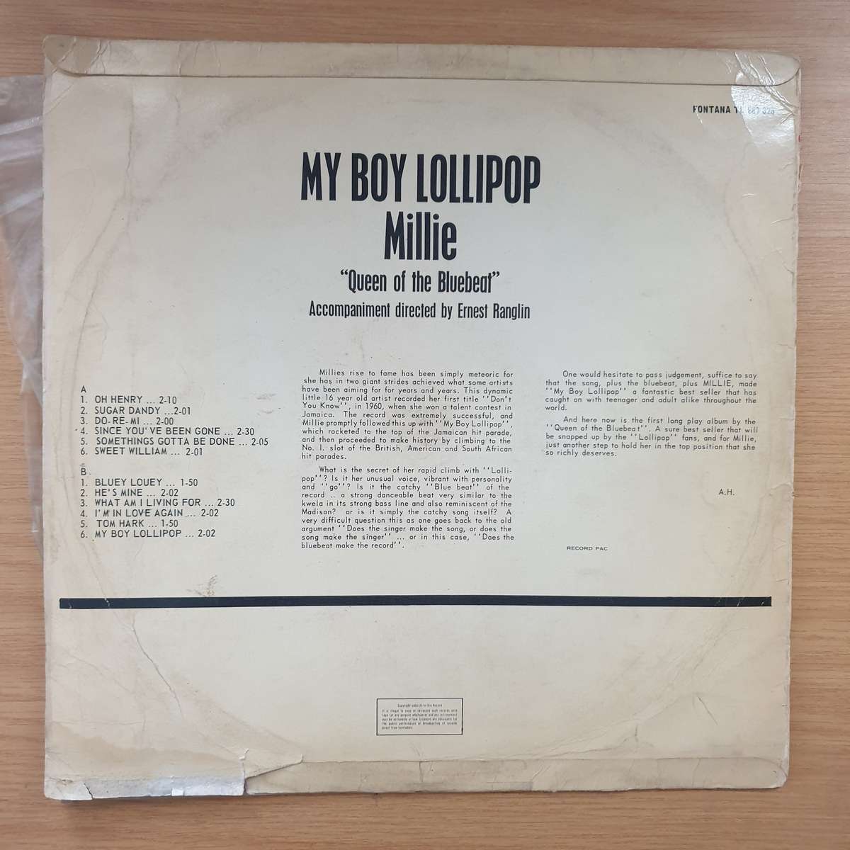 Millie Small  My Boy Lollipop - Vinyl LP Record - Very-Good+ Quality (VG+) (verygoodplus)  (D)