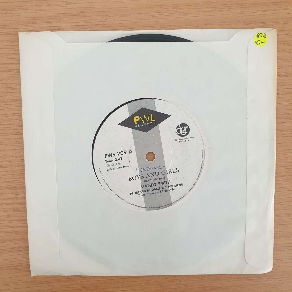 Mandy  Boys And Girls - Vinyl 7" Record - Very-Good+ Quality (VG+)