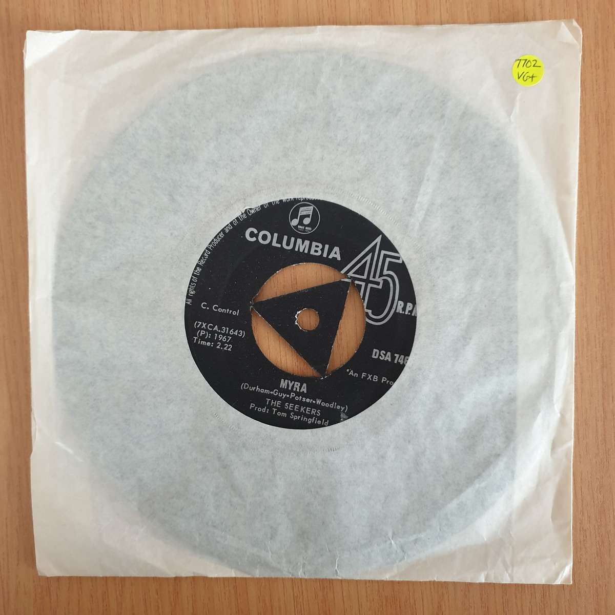 The Seekers  When Will The Good Apples Fall - 7" Record - Very-Good+ Quality (VG+) (verygoodpl...