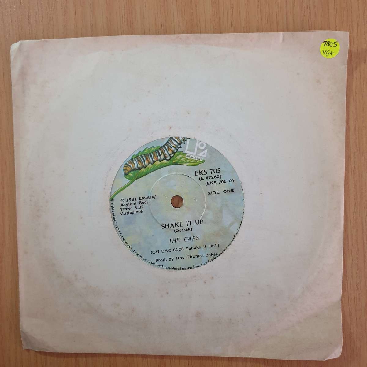The Cars  Shake It Up - 7" Record - Very-Good+ Quality (VG+) (verygoodplus7) (DLB)