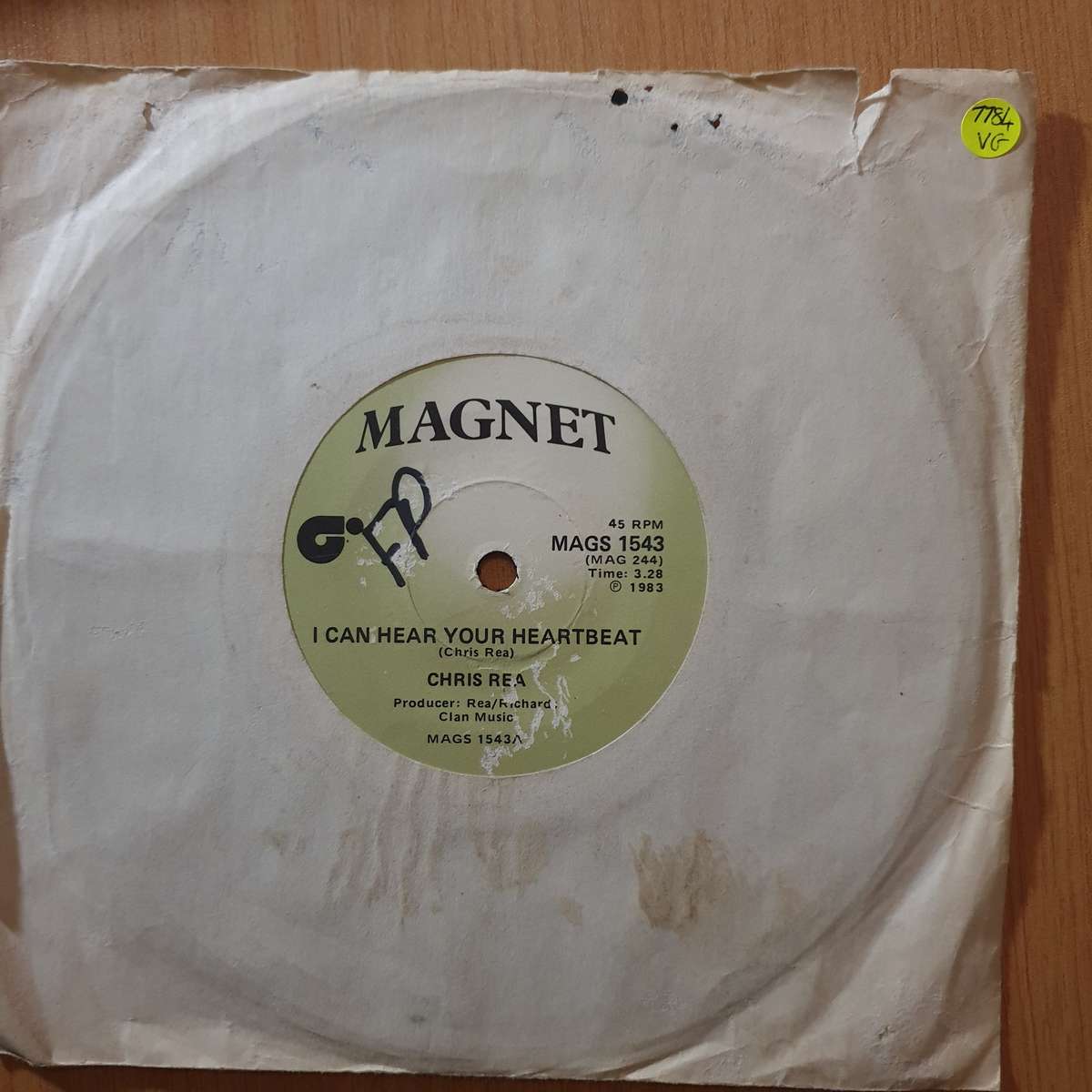 Chris Rea  I Can Hear Your Heartbeat - 7" Record - Very-Good Quality (VG) (verygood7) (DLB)