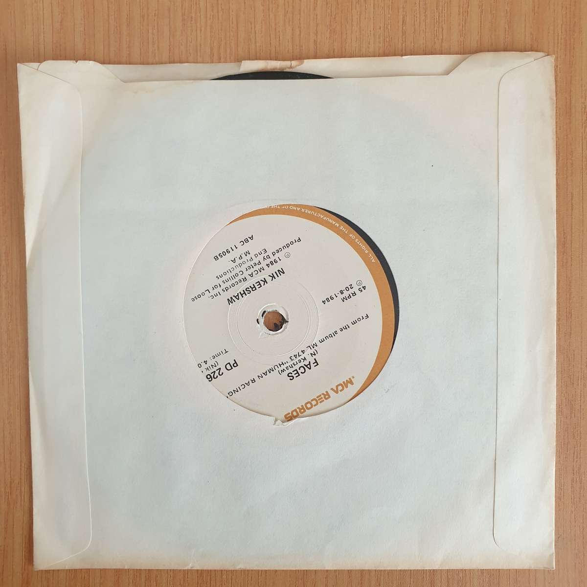 Nik Kershaw  I Won't Let the Sun Go Down On Me - Vinyl 7 Record  (VG+) (Aryeh)