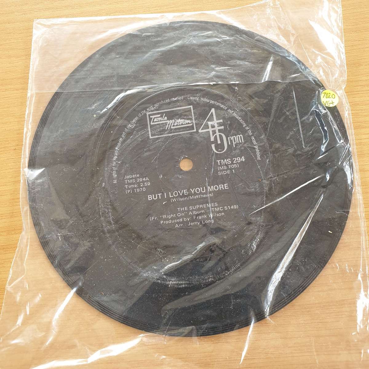 The Supremes  Everybody's Got The Right To Love - Vinyl 7" Record  (VG+)