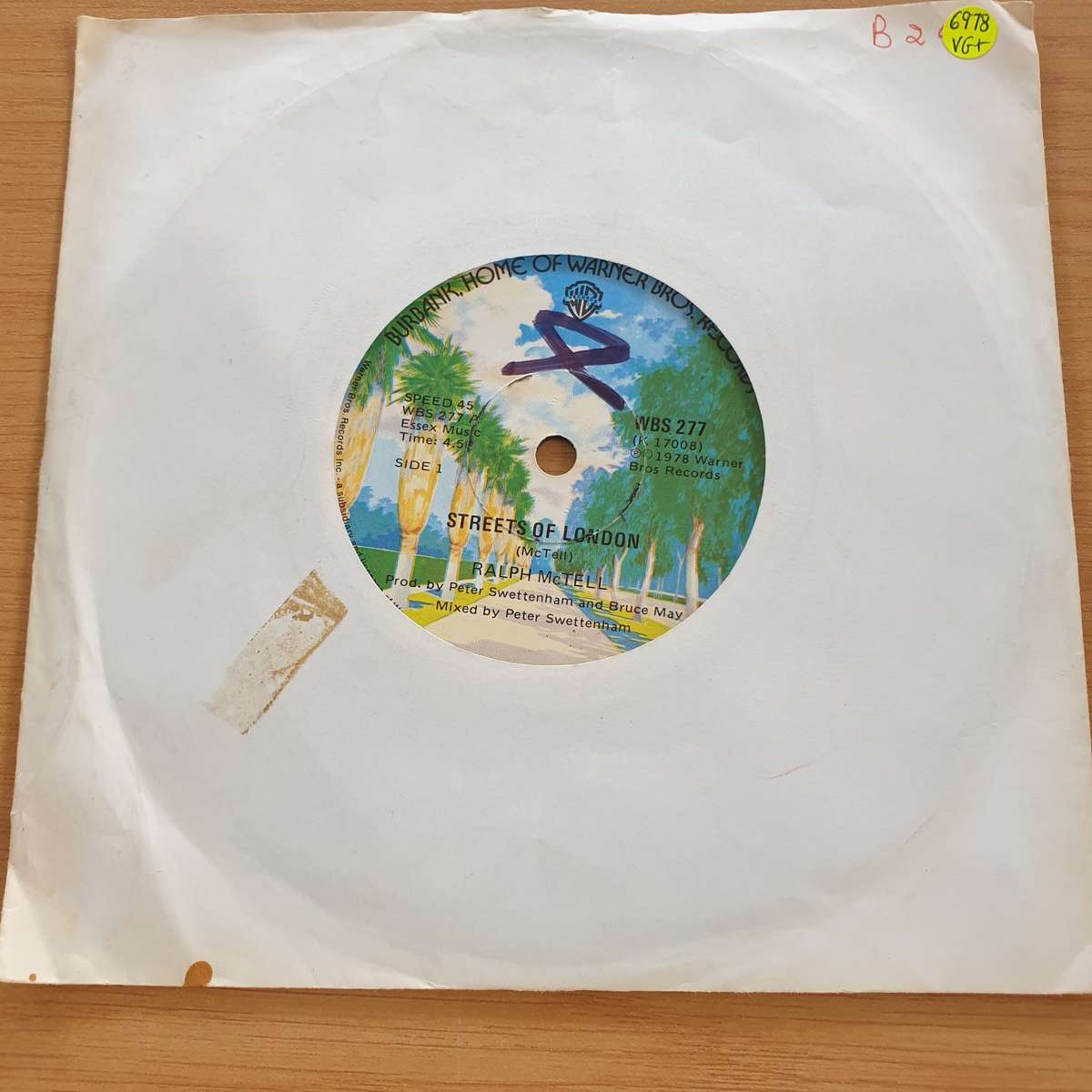 Ralph McTell  Streets Of London - Vinyl 7" Record  (VG+)