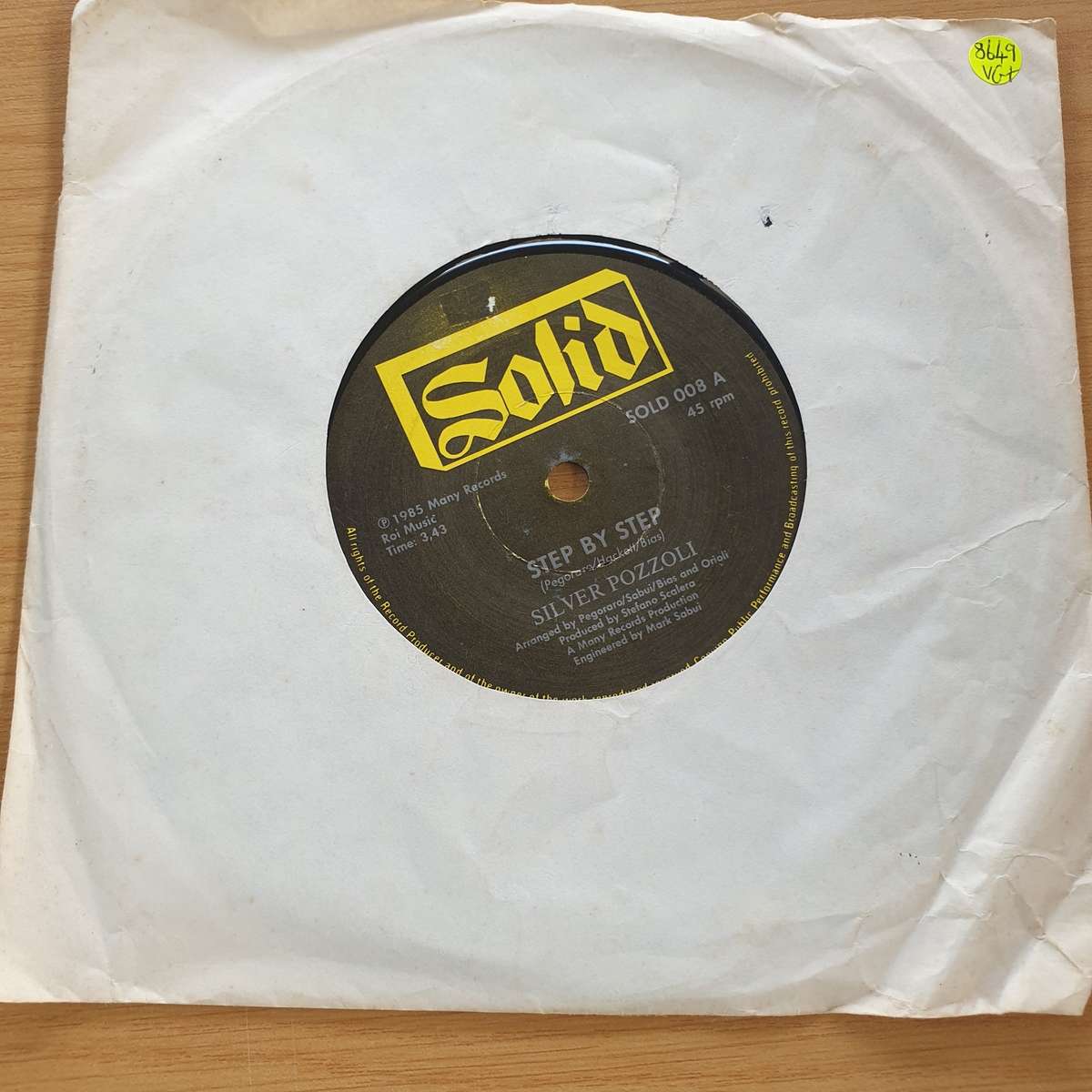 Silver Pozzoli  Step By Step - 7 Record (VG+)  (MWA)