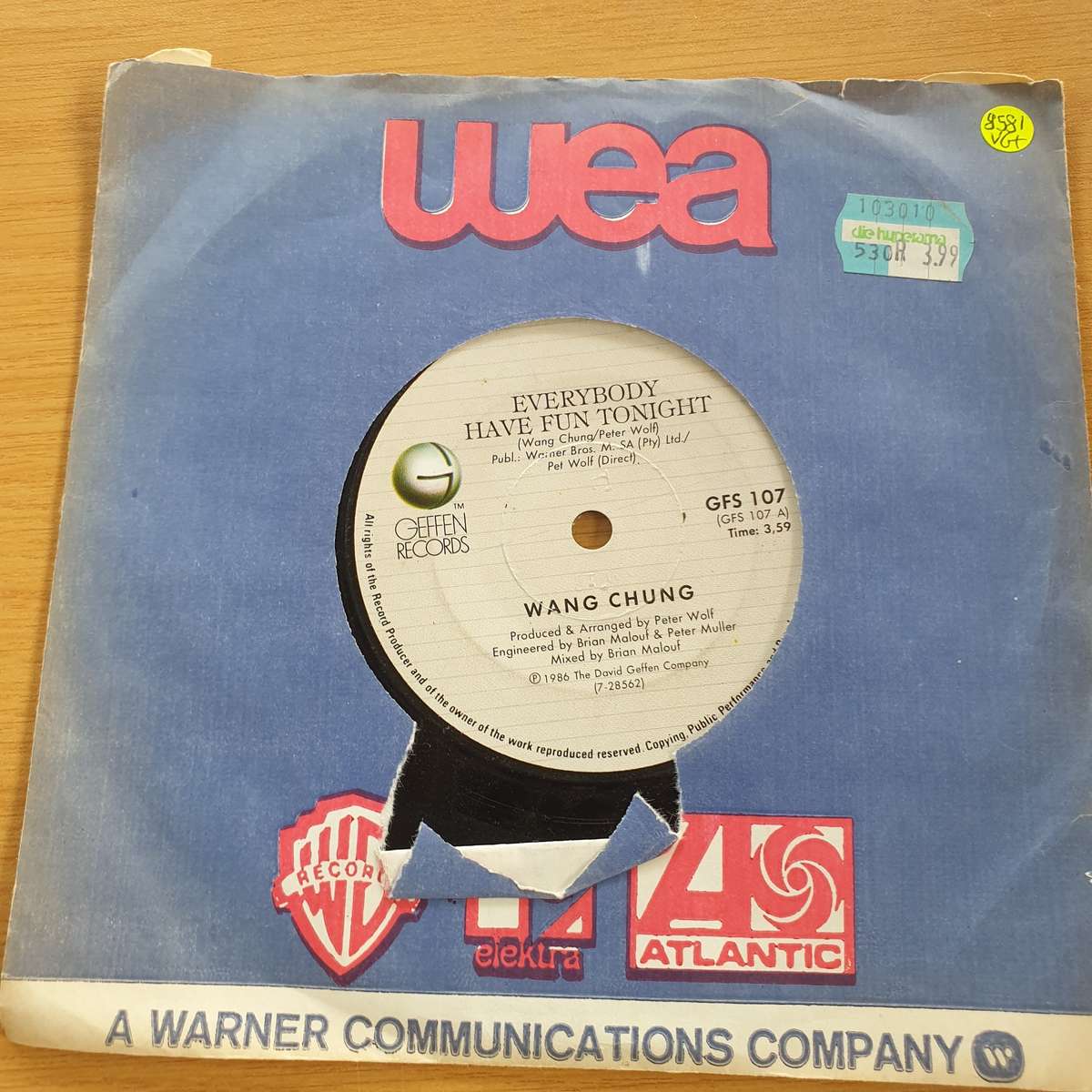 Wang Chung - Everybody Have Fun Tonight - Fun Tonight The Early Years - 7 Record (VG+)  (MWA)