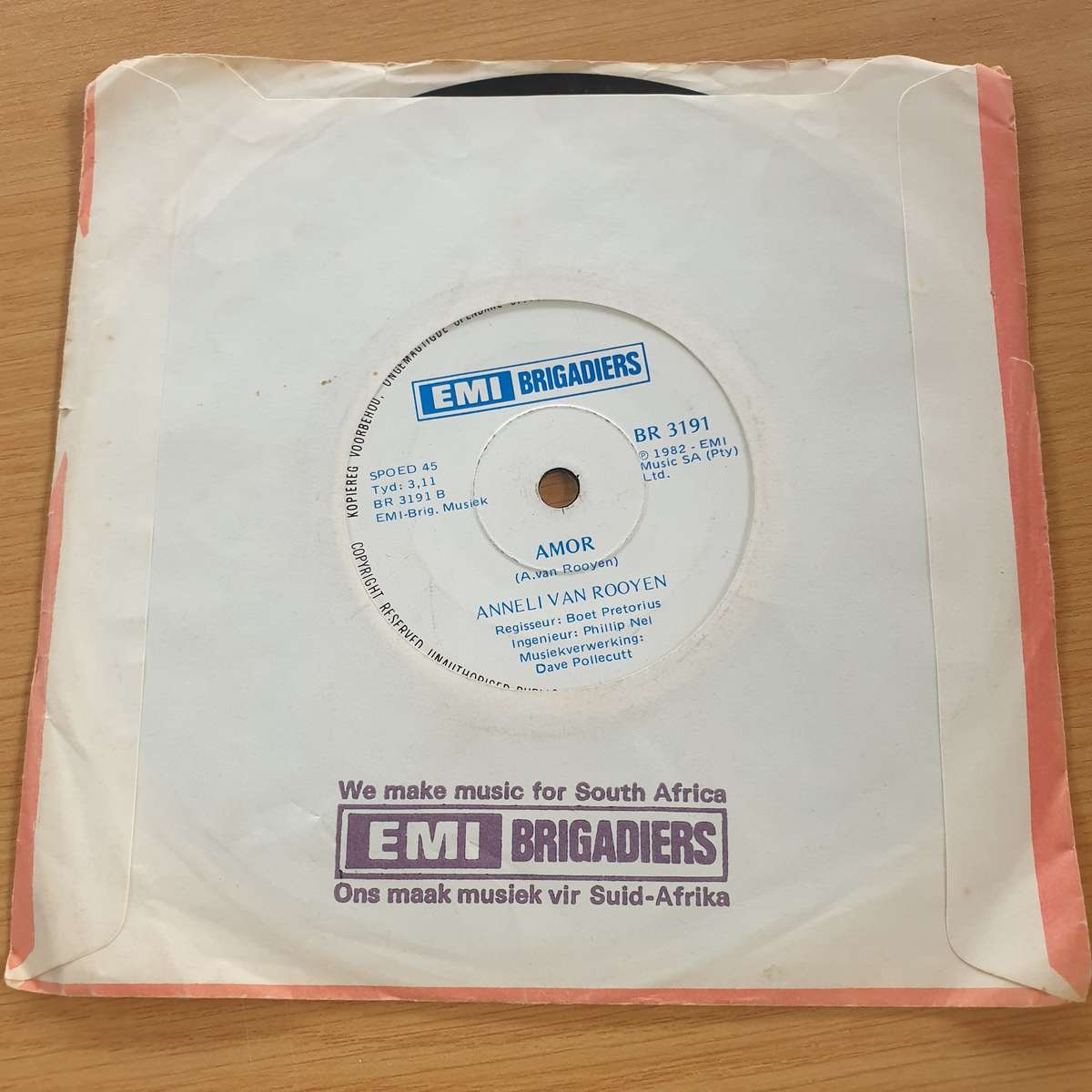 Anneli Van Rooyen - Sewe Sakke Sout - Amor - 7 Record (VG+)  (MWA)